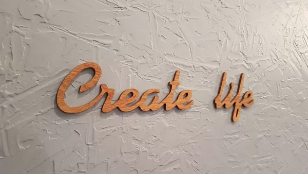 Wall decor. Made out of oak wood.