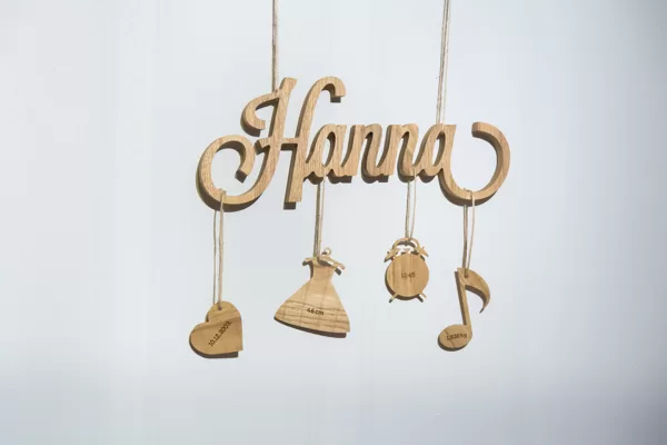 Nursery gift – made out of oak wood. Processed with ecological wax.